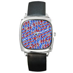 Art Unique Design Kaleidoscope Square Metal Watch