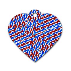 Art Unique Design Kaleidoscope Dog Tag Heart (Two Sides)