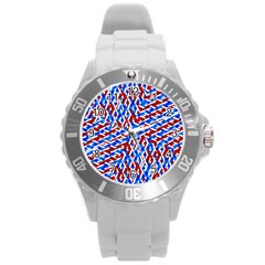 Art Unique Design Kaleidoscope Round Plastic Sport Watch (L)