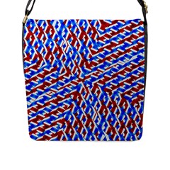 Art Unique Design Kaleidoscope Flap Closure Messenger Bag (L)