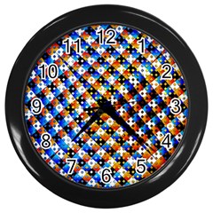 Kaleidoscope Art Unique Design Wall Clock (black) by Wegoenart