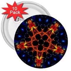 Kaleidoscope Art Unique Design 3  Buttons (10 Pack)  by Wegoenart