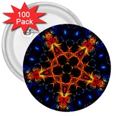 Kaleidoscope Art Unique Design 3  Buttons (100 Pack)  by Wegoenart