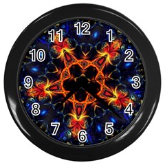 Kaleidoscope Art Unique Design Wall Clock (black) by Wegoenart