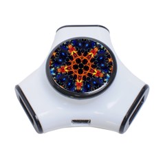 Kaleidoscope Art Unique Design 3-port Usb Hub by Wegoenart