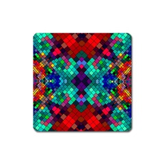 Abstract Art Background Design Square Magnet by Wegoenart