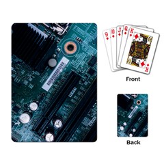 Green And Black Computer Motherboard Playing Cards Single Design (rectangle) by Wegoenart