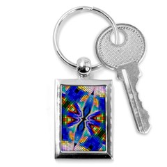 Art Kaleidoscope Meditation Mosaic Key Chain (rectangle) by Wegoenart