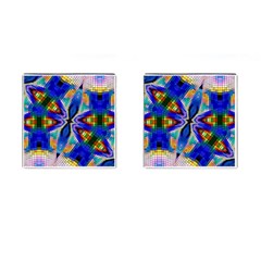 Art Kaleidoscope Meditation Mosaic Cufflinks (square) by Wegoenart