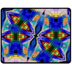 Art Kaleidoscope Meditation Mosaic Fleece Blanket (medium)  by Wegoenart