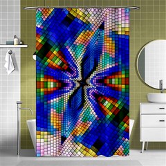 Art Kaleidoscope Meditation Mosaic Shower Curtain 48  X 72  (small)  by Wegoenart