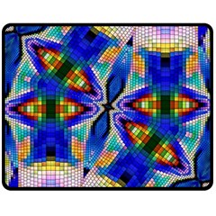 Art Kaleidoscope Meditation Mosaic Double Sided Fleece Blanket (medium)  by Wegoenart