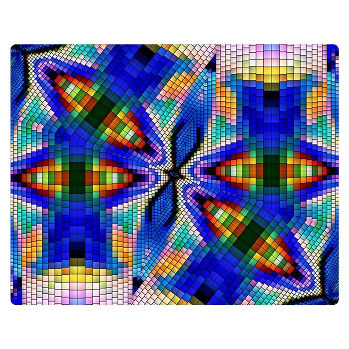 Art Kaleidoscope Meditation Mosaic Double Sided Flano Blanket (Medium) 