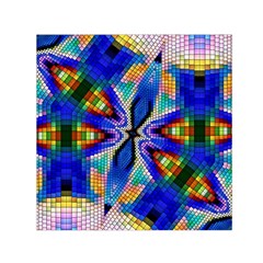 Art Kaleidoscope Meditation Mosaic Small Satin Scarf (square) by Wegoenart