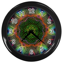 Kaleidoscope Art Unique Design Wall Clock (black) by Wegoenart