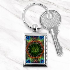 Kaleidoscope Art Unique Design Key Chain (rectangle) by Wegoenart