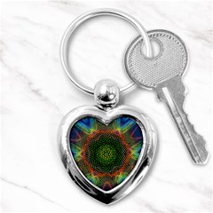 Kaleidoscope Art Unique Design Key Chain (heart) by Wegoenart