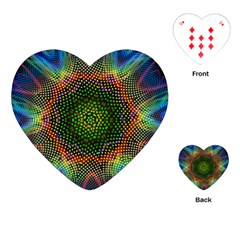 Kaleidoscope Art Unique Design Playing Cards Single Design (heart) by Wegoenart