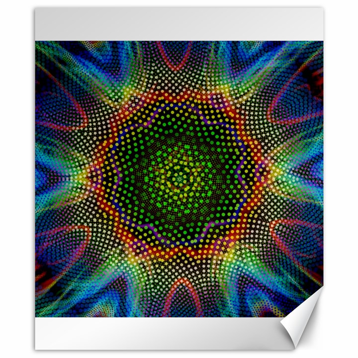 Kaleidoscope Art Unique Design Canvas 8  x 10 