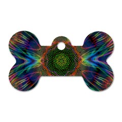 Kaleidoscope Art Unique Design Dog Tag Bone (one Side) by Wegoenart