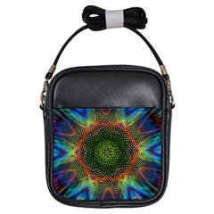 Kaleidoscope Art Unique Design Girls Sling Bag by Wegoenart