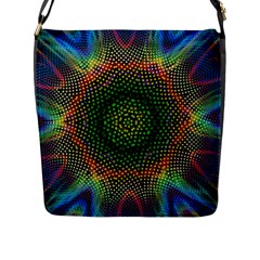 Kaleidoscope Art Unique Design Flap Closure Messenger Bag (l) by Wegoenart