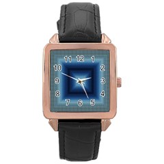 Artscope Justifyyourlove Kaleidoscope Rose Gold Leather Watch  by Wegoenart