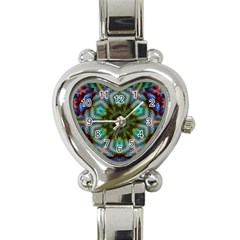 Abstract Art Background Flames Heart Italian Charm Watch by Wegoenart