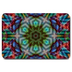 Abstract Art Background Flames Large Doormat  by Wegoenart