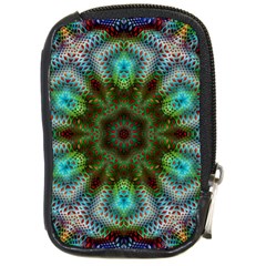 Abstract Art Background Flames Compact Camera Leather Case by Wegoenart