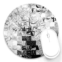 Broken Tree Generative Art Justifyyourlove Round Mousepads by Wegoenart