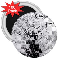 Broken Tree Generative Art Justifyyourlove 3  Magnets (100 Pack) by Wegoenart