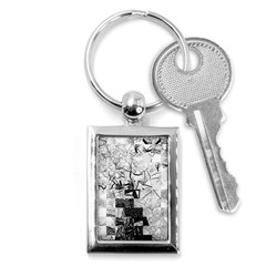 Broken Tree Generative Art Justifyyourlove Key Chain (rectangle) by Wegoenart