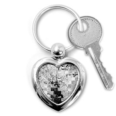 Broken Tree Generative Art Justifyyourlove Key Chain (heart) by Wegoenart