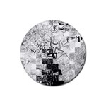 Broken Tree Generative Art Justifyyourlove Rubber Round Coaster (4 pack)  Front