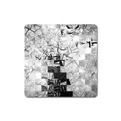 Broken Tree Generative Art Justifyyourlove Square Magnet by Wegoenart