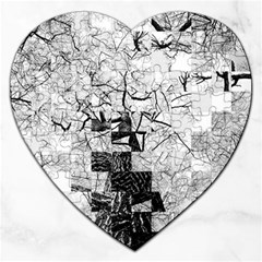 Broken Tree Generative Art Justifyyourlove Jigsaw Puzzle (heart) by Wegoenart