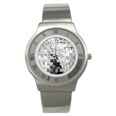 Broken Tree Generative Art Justifyyourlove Stainless Steel Watch by Wegoenart