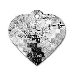 Broken Tree Generative Art Justifyyourlove Dog Tag Heart (one Side) by Wegoenart