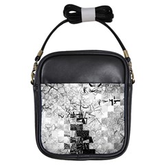 Broken Tree Generative Art Justifyyourlove Girls Sling Bag by Wegoenart