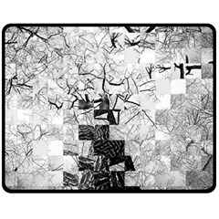 Broken Tree Generative Art Justifyyourlove Fleece Blanket (medium)  by Wegoenart