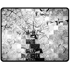 Broken Tree Generative Art Justifyyourlove Double Sided Fleece Blanket (medium)  by Wegoenart