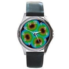 Kaleidoscope Art Unique Design Round Metal Watch by Wegoenart