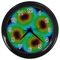 Kaleidoscope Art Unique Design Wall Clock (black) by Wegoenart