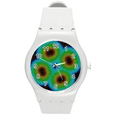 Kaleidoscope Art Unique Design Round Plastic Sport Watch (m) by Wegoenart