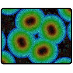 Kaleidoscope Art Unique Design Double Sided Fleece Blanket (medium)  by Wegoenart