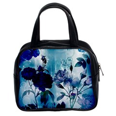 Wonderful Blue Flowers Classic Handbag (two Sides) by FantasyWorld7