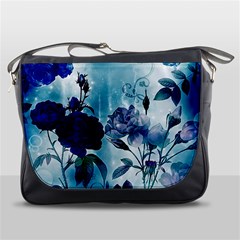 Wonderful Blue Flowers Messenger Bag by FantasyWorld7