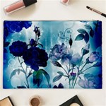 Wonderful Blue Flowers Cosmetic Bag (XXL) Back