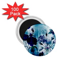 Wonderful Blue Flowers 1 75  Magnets (100 Pack)  by FantasyWorld7